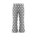 thumbnail image 5 of Xyxonk Girls Leggings Kids Casual High Waisted Yoga Pants Stretchy Bootcut Flare Leggings Trendy Polka Dot Outfits 2-13 Years Gray, 5 of 5