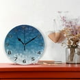 thumbnail image 2 of GZHJMY Blue Christmas Snowflake Wall Clock, Silent Non Ticking Battery Operated Creative Decorative Round Clock for Kitchen, Living Room, Bathroom, Home School Office Decor, 10 Inch, 2 of 7