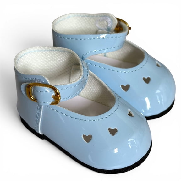 MBD® 18 Inch Doll Shoes- Light Blue Heart Shoes Fits 18 Inch Dolls