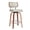 Grey-Silver Footrest, variant on ClinQ 26 inch Swivel Counter Height Bar Stools Set of 2, Faux Leather Seat with Back, Walnut Bentwood Legs and Metal Footrest, White-Sliver Footrest