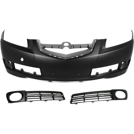 Fit For Acura TL 2007-2008 Front Bumper Cover Kit Primed with Fog Light Trim 3.2L