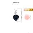 thumbnail image 5 of ANGARA Natural 1.15 Ct Heart-Shaped Sapphire Rabbit Ear Bale Pendant in 14K White Gold for Women (Size-7mm) | September Birthstone, Anniversary Jewelry Gift for Women | Natural Blue Sapphire Necklace, 5 of 9
