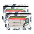 thumbnail image 2 of ALAZA 2 Pack Pencil Pouch Feathers Pencil Case for 3 Ring Binder Clear Window Pencil Bag Organizers, 2 of 6