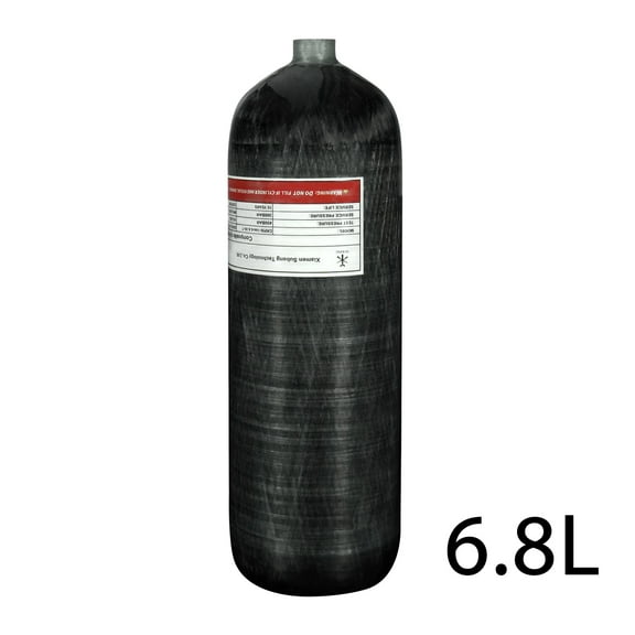 TUDIVNG 414ci/4500psi Carbon Fiber Compressed Air Paintball Tank Scuba Tank