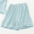 thumbnail image 3 of Pantalones cortos de dormir de estilo coreano para mujer, ropa de dormir, pantalones de pijama de verano, ropa de casa, cintura elástica, cordón, ropa de habitación sólida, 3 of 4