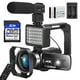 Caméra Vidéo Caméscope 4K 56MP, Caméra de Vlogging avec Vision Nocturne Infrarouge, Zoom Numérique 16X, Microphone, Télécommande 24g – image 1 sur 7