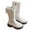 White, variant on Kids Girls Mid Calf Boots PU Leather Faux Suede Patchwork Boot Side Zipper Booties Princess School Shoes Platform Non Slip Boots Cowboy Round Toe Boot Mid Calf Western Cowgirl Horse Riding Shoes