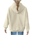 thumbnail image 3 of Hicidod Girls Hoodies Casual Long Sleeve Fashion Solid Hooded Sweatshirt Cute Oversized Teen Girl Hoodie Pullover Tops with Pocket, 3 of 7