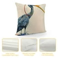 thumbnail image 4 of Nawypu Grey Heron in Water Throw Pillow Cover Cases Natural Watercolor Blue Green Colorful Painting Bird Ecology Naturalism Outdoor Decor Pillowcase Home Square Pillow Slip, 4 of 5