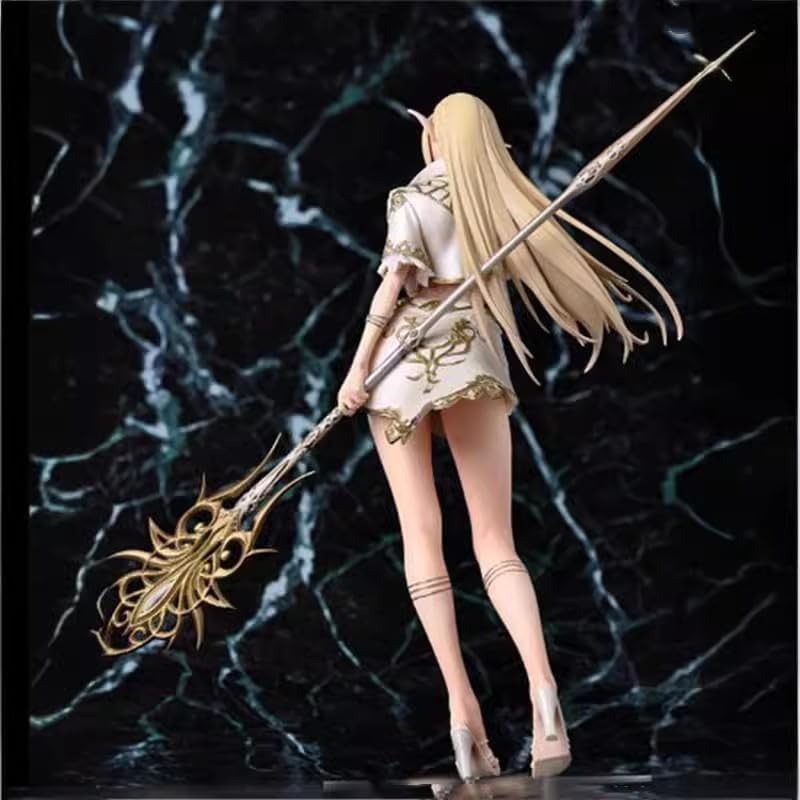 Elara Figure, White Elf Mage Elara Action Figures 26cm/10.2inch Handmade Anime Model Game Character Statue Collection Decoration Gift