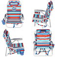 thumbnail image 5 of Tommy Bahama Chaise de Plage Sac à Dos, Lot de 2 Réglable 5 Positions Sangles Rembourrées Pochette Isolée Rouge, 5 of 5