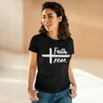 thumbnail image 5 of Women's Cotton Tee, Faith Over Fear, Relaxed Fit, Short Sleeve T-Shirt, 5 of 10