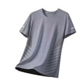 thumbnail image 6 of FengLS Summer T-Shirt for Men Comfortable Cool Ice Silk Tops Quick Dry Thin Style Short Sleeves Tee Loose Casual Crew Neck Tops, 6 of 9
