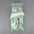 thumbnail image 1 of Ambesonne Animal Bedding Set 3 Pcs, Bird with Flower Branch, Twin, Orange Green, 1 of 3