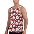 thumbnail image 2 of Xecao Cute Baseball Men's Tank Top Workout Quick Dry Sleeveless Gym Jogging Muscle Shirts Summer Swim Beach Tops, 2 of 9