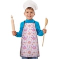 thumbnail image 2 of Classic Princess Pattern Kids Aprons for Girls and Boys,Adjustable Neck Strap Toddler Aprons for Kids Cooking Baking, 2 of 7