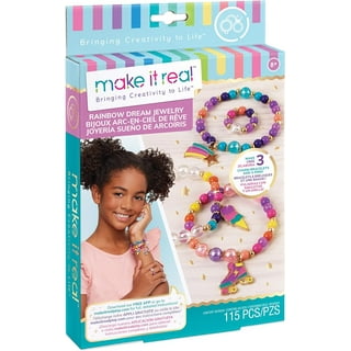 Make It Real Heishi Beads Jewelry Kit Case - 3356 Pieces, Elastic Cord Beads  & Charms, Storage Case, Ages 8+ 