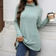 thumbnail image 5 of EDFBUYKRS Womens Button Down Shirts Long Sleeve V Neck Blouse Tops with Pocket M, 5 of 8