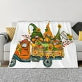 thumbnail image 1 of Balery Thanksgiving Truck Manta de Franela con Dibujo, Lujo Ultra Suave y Cálido, Antipelusa y Resistente a las Arrugas para Cama, Sofá, Camping -80"x60", 1 of 6