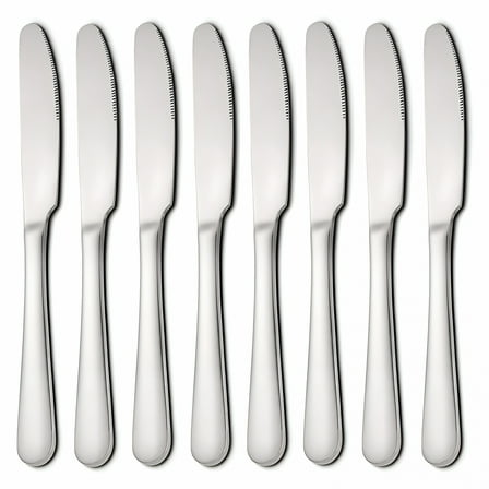 ACDANC Butter Knives Set of 8 Dinner Knives Butter Spreader Stainless Steel Flatware Table Knife for Dessert and Steak 9.2''