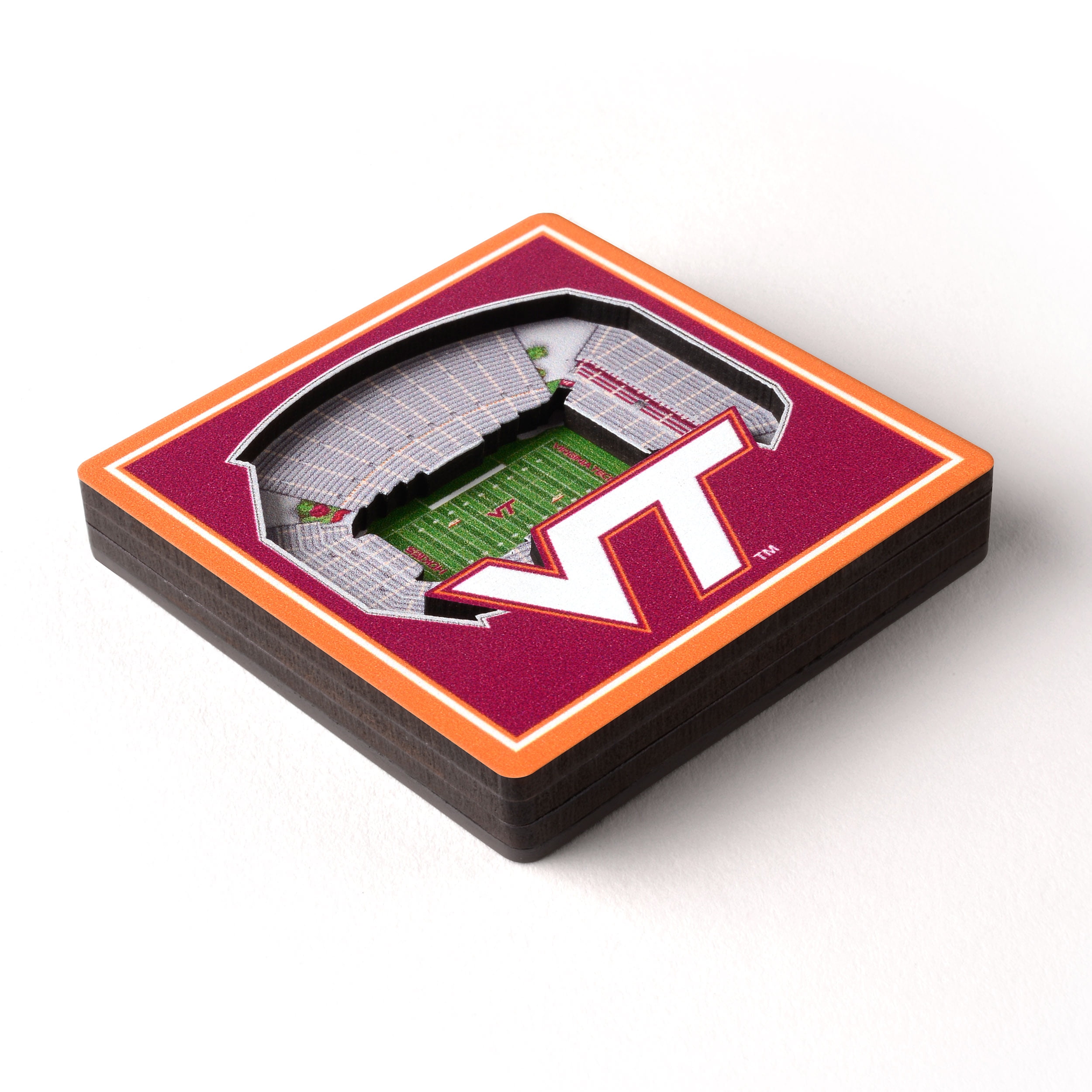 YouTheFan NCAA Virginia Tech Hokies 3D StadiumView Magnet