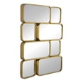 thumbnail image 2 of 32 Inch Luxury Wall Decor Mirror, 8 Gold Finished Curved Metal Frames- Saltoro Sherpi, 2 of 5