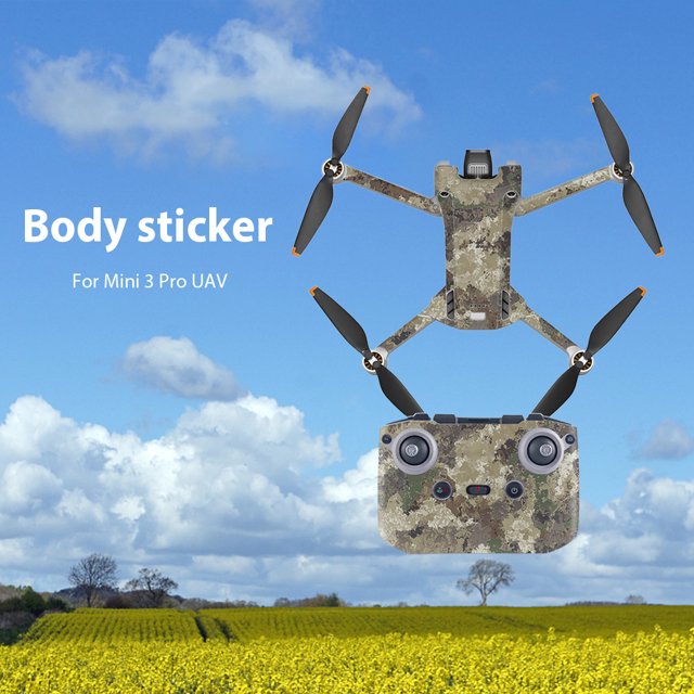Kuymtek Drone Body + Controller Skin Stickers para DJI Mini 3 Pro RC-N1 (Camuflaje)