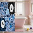 thumbnail image 3 of Erosebridal Billiard Shower Curtain 72Wx72L Blue Bathroom Curtain, Sky Leopard, 3 of 5