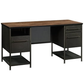 Sauder Appleton Faux Marble Top Executive Desk Sand Pear