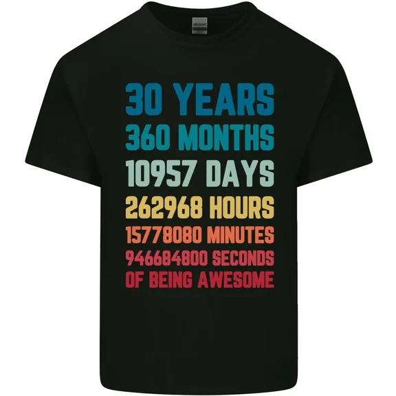 30th Birthday Gift For A 30 Year Old Man Or Woman Graphic Unisex T-Shirt