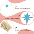 thumbnail image 3 of Uxcell Little Star Cupcake Toppers, Sparkle Star Cupcake Picks Birthday Cake Decoration Lake Blue 50, 3 of 7