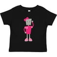 thumbnail image 3 of Inktastic Cute Robot, Girl Robot, Pink Robot with Ribbon Girls Toddler T-Shirt, 3 of 5