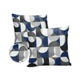 thumbnail image 2 of Outdoor Throw Pillow Cover Nordic Mid Century Modern Waterproof Cushion Covers 2 Pack Blue Grey Semicircle Pillow Cases Home Decoration for Patio Garden Couch Sofa, 2 of 7