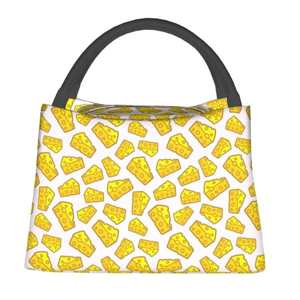 Fotbe Cheese Bolsa Térmica Portátil con Estampado, Bolsa de Entrega de Alimentos Aislada, Bolsa Reutilizable de Gran Capacidad para Comidas y Supermercado