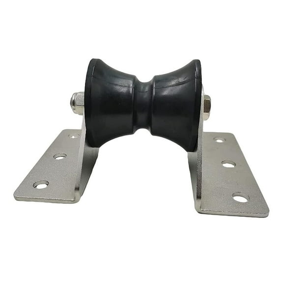 MARINE CITY Black Environmental Friendly Bow Roller Large Platform for Bow Anchor Roller Holder Replacement Bow Roller 8 Inches for Marines Boats Yachts Kayaks Pack of 1