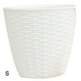 thumbnail image 1 of Plant Pot Cover Indoor Plastic Rattan Flower Cover  Modern Decor Planter Durable New, 1 of 10