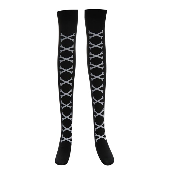 Sheer Over The Knee Stockings for Women Halloween Costume Socks Polka Dot Print Thigh High Hosiery Lightweight Stretchy Party Cosplay Legwear C