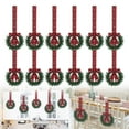 thumbnail image 2 of 12 Pcs Christmas Kitchen Cabinet Wreaths with Ribbon 5.12 Inch Mini Christmas Wreath Small Kitchen Xmas Decor for Window Door, 2 of 7
