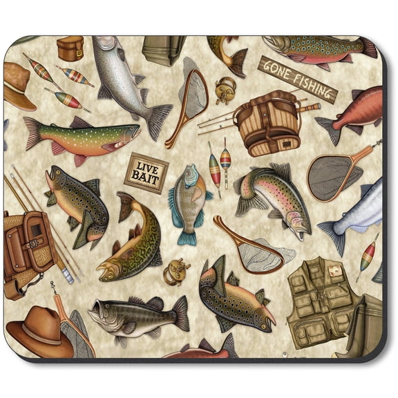 Art Plates Mouse Pad - Gone Fishing
