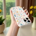 thumbnail image 4 of SKLYDDI Multicolor Cute Painted Floral for iPhone 12 Pro Case - Pastel Flowers & Leaves on White, TPU Flexible Cover, Aesthetic Cute Design, 4 of 7