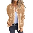thumbnail image 2 of LOVZFMLL Vestes pour Femmes Veste Imprimée à Manches Longues avec Col Boutonné Haut, 2 of 8