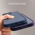 thumbnail image 5 of Funda de protección de cámara de Metal de lujo para iPhone 15 14 Plus 13 12 11 Pro Max, armadura transparente a prueba de golpes, cubierta dura de parachoques suave, 5 of 5