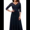thumbnail image 4 of Vestido Formal para Mujer, Vestido de Madre de la Novia, 3/4, Vestido de Invitada de Boda, Vestido de Noche . Azul Profundo M, 4 of 6