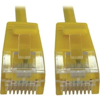 Tripp Lite Cat6a 10G Snagless Molded Slim UTP Ethernet Cable [RJ45 M/M], PoE, Yellow, 6 ft. [1.8 m] (n261-s06-yw)