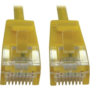 Tripp Lite Cat6a 10G Snagless Molded Slim UTP Ethernet Cable [RJ45 M/M], PoE, Yellow, 6 ft. [1.8 m] (n261-s06-yw)