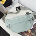 thumbnail image 4 of Bolso De Pecho Bolso de pecho para mujer de viaje informal color sólido simple para viajes deportes (verde), 4 of 8
