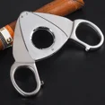 thumbnail image 6 of Cigar Cutter Stainless Steel Metal Classic Portable Cigar Cutter Guillotine Christmas Puro Scissors Cigar Accessories Gift Box (Silver), 6 of 7