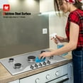 thumbnail image 6 of Gasland Chef 36 in. NG/LPG Convertible Gas Cooktop in Stainless Steel with 5 Burners, 6 of 8