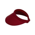 thumbnail image 3 of Top Headwear Women's Wide Brim Visor - Sports 5 Inch Wide Clip On Cap, Burgundy, 3 of 4