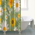 thumbnail image 2 of Ensemble de Rideau de Douche avec Doublure à Boutons-Pression, Tournesols Sauvages Rustiques Botaniques (1) Rideaux de Douche Doublure de Douche Imperméable, Rideaux de Salle de Bain Simples en Polyester, 72x72 Pouces, 2 of 4